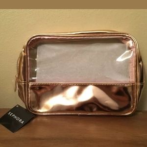 Sephora toiletry bag Rose gold and clear